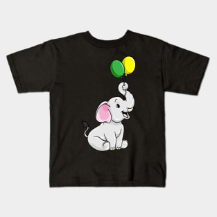 Elephant with Balloons Kids T-Shirt